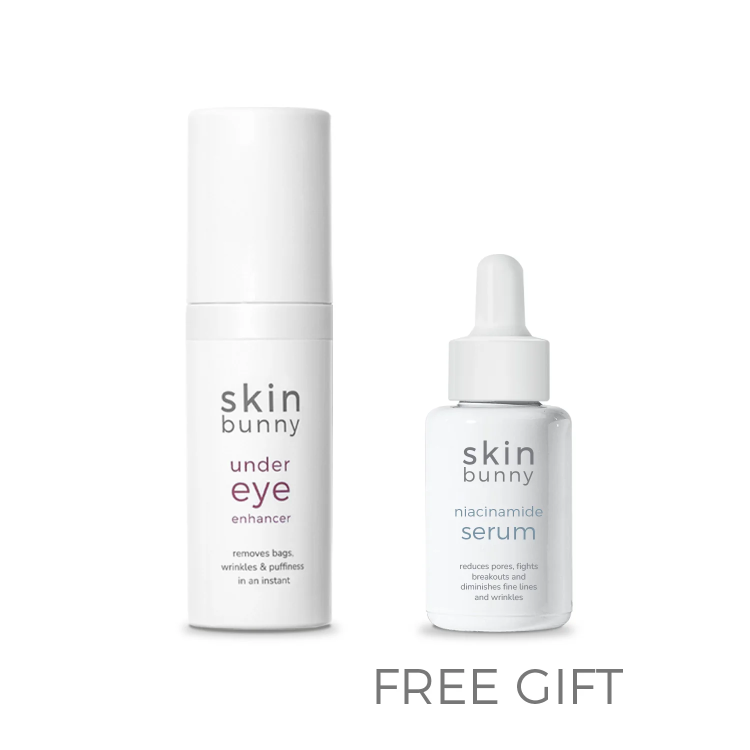 Skinbunny Under Eye Enhancer with our brand new Niacinamide Serum